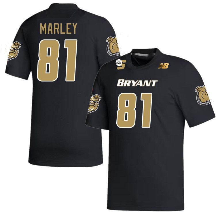 Men-Youth #81 Luke Marley Bryant Bulldogs 2023 College Football Jerseys Stitched-Black